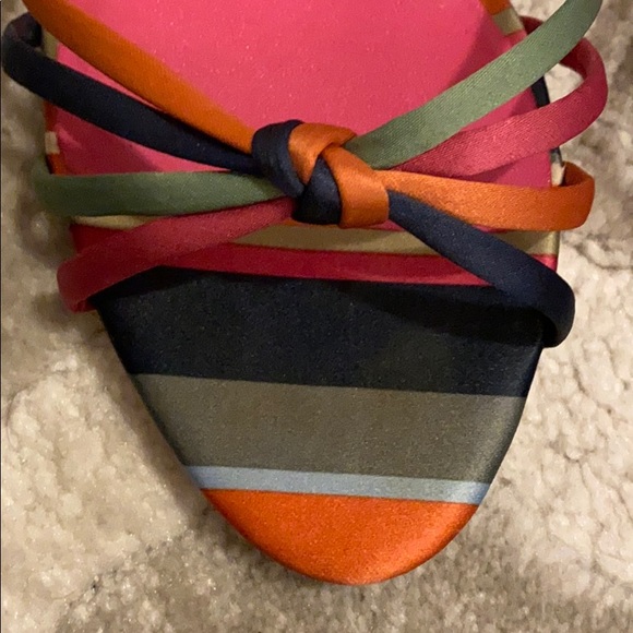 COACH multi-colored heeled sandals size 7 - Picture 4 of 8